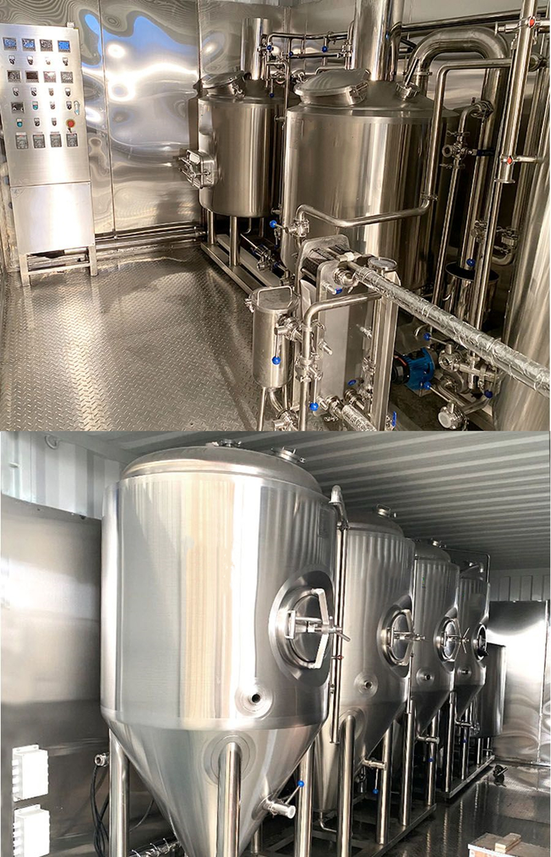 Container-brewery 1000L 10HL Beer brewing system equipment sale well in Asia ZXF