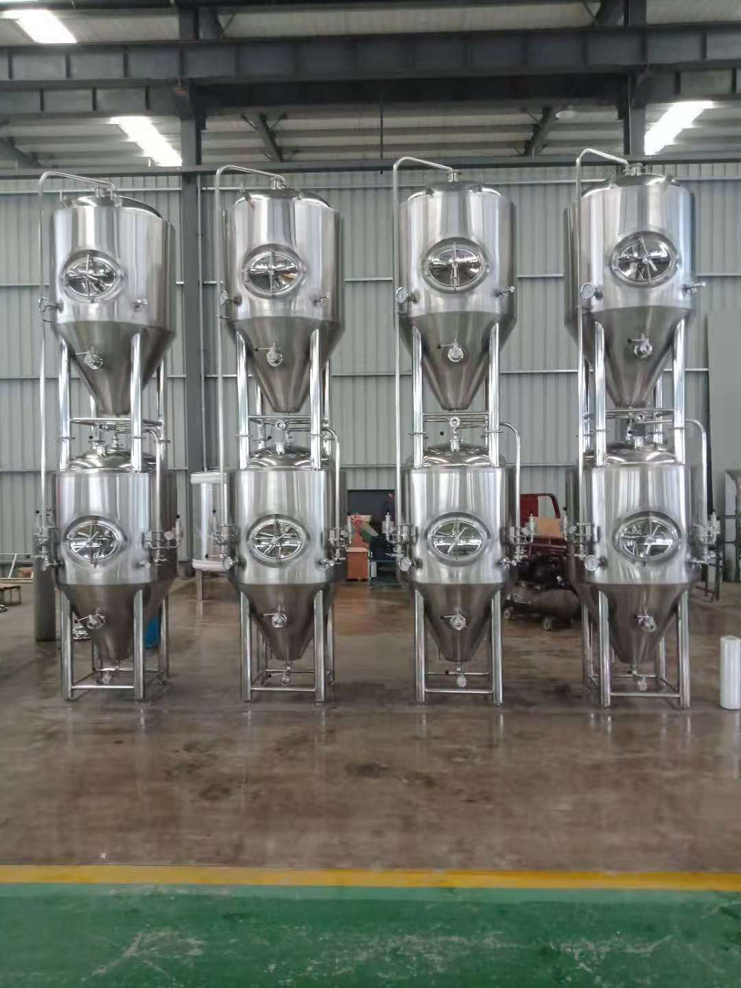 500L 1000L 5BBL Double stacked jacketed fermentation tanks fermenter for sale ZXF